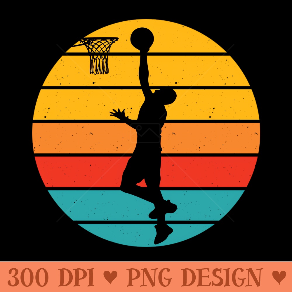 Basketball slam dunk retro vintage - PNG Download Collection - Customer Support