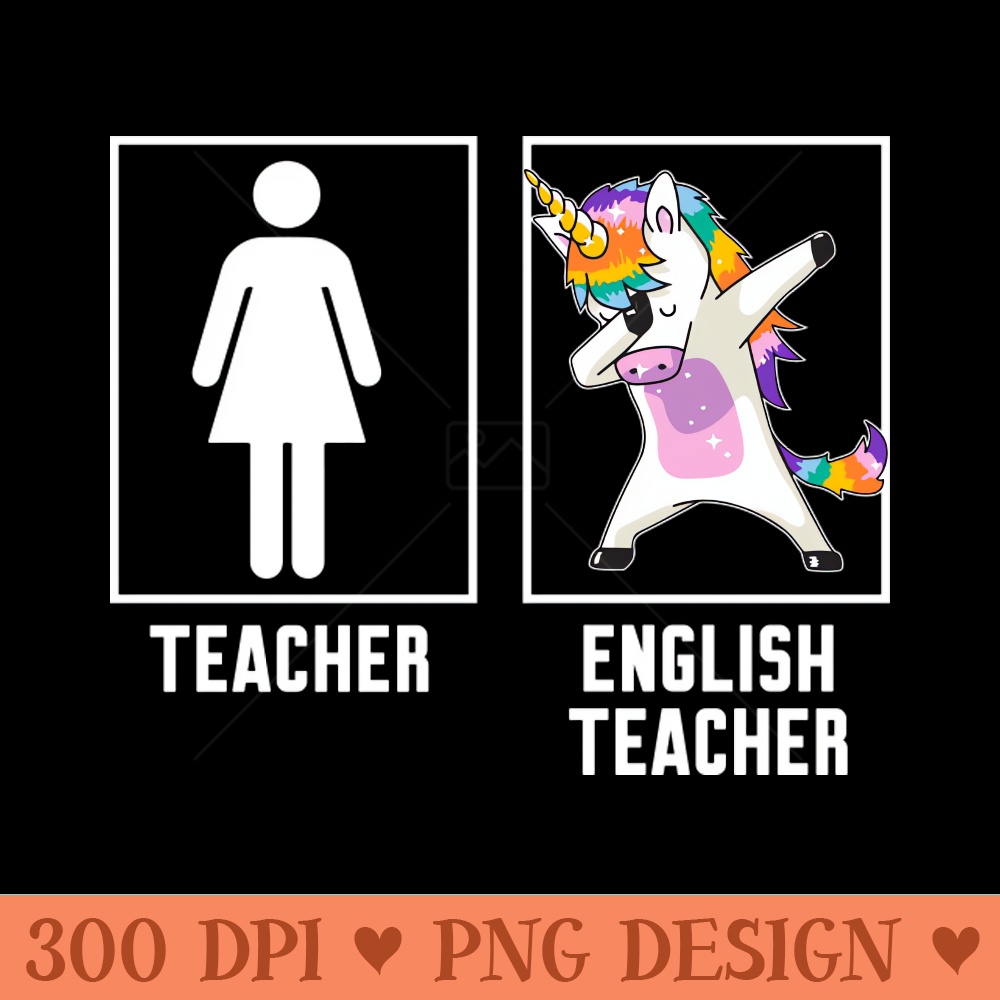 Teacher vs English teacher - Digital PNG Files - Convenience