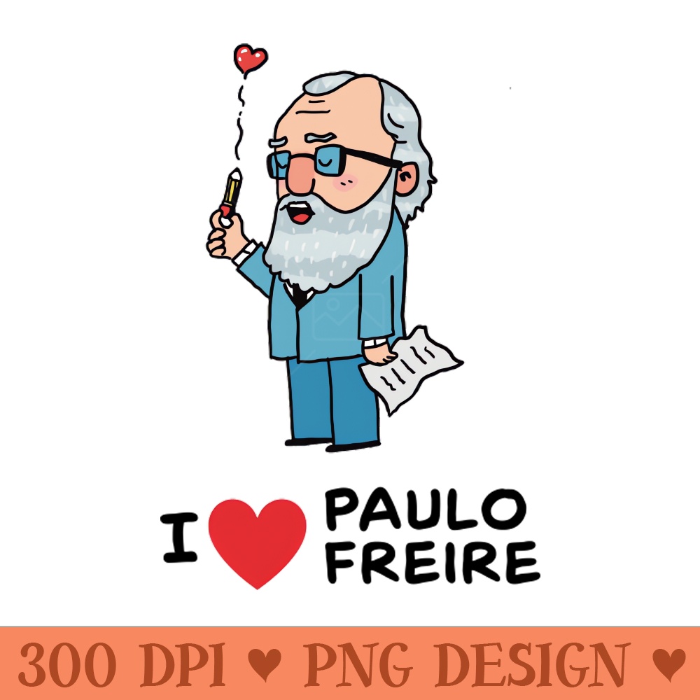 I LOVE Paulo Freire - PNG Illustrations - Convenience