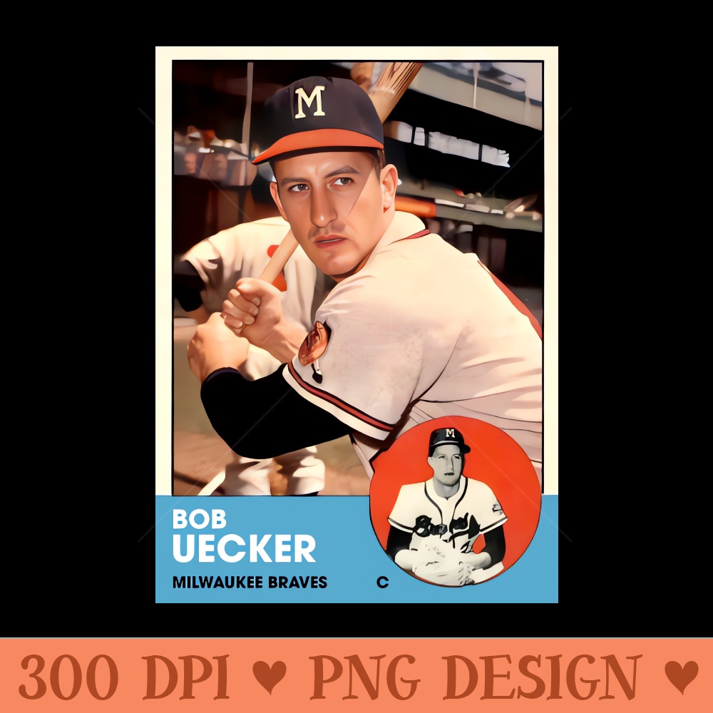 Bob Uecker Vintage Milwaukee Baseball Card - Digital PNG Download - Customer Support