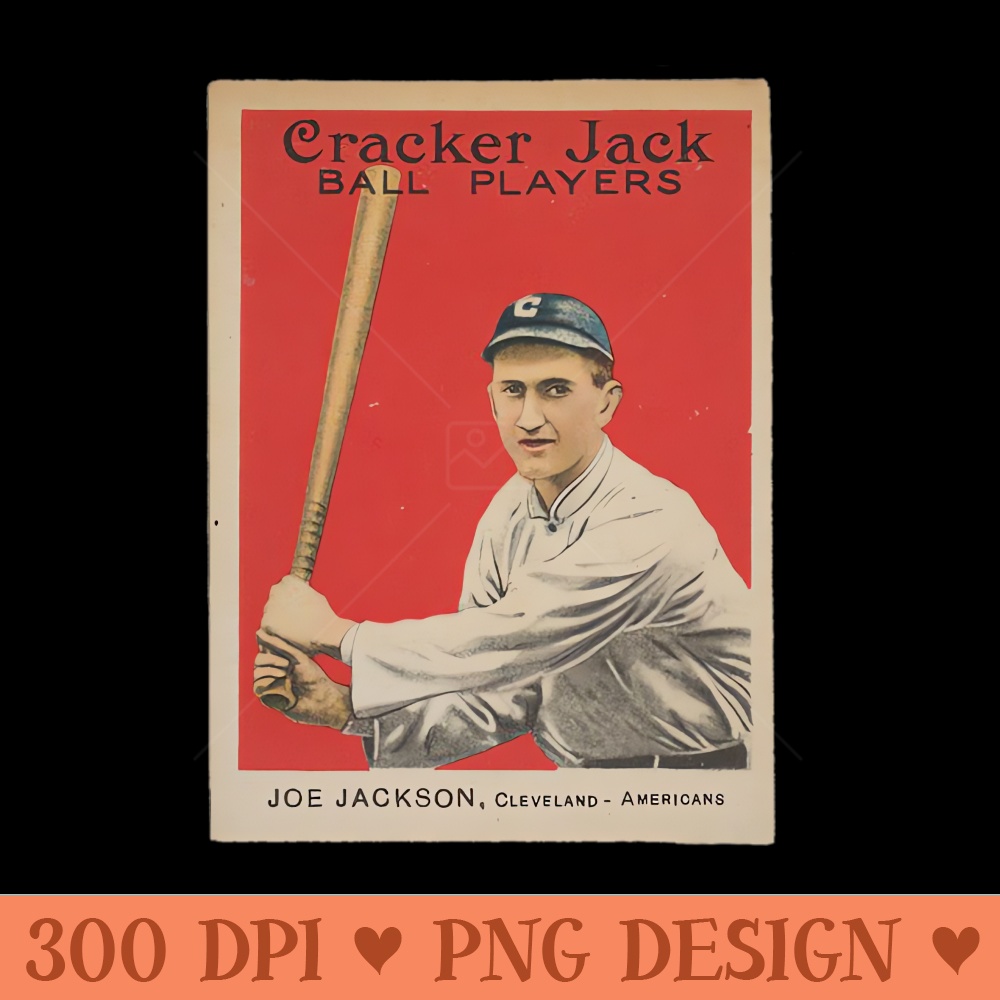 Shoeless Joe Jackson 1914 Cracker Jack Baseball Card - PNG Printables - Convenience