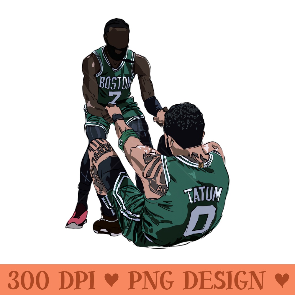Jaylen Brown u0026 Jayson Tatum Sketch - Downloadable PNG - Unique