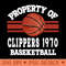 Proud Name Clippers Graphic Property Vintage Basketball - PNG Downloadable Art - High Quality 300 DPI