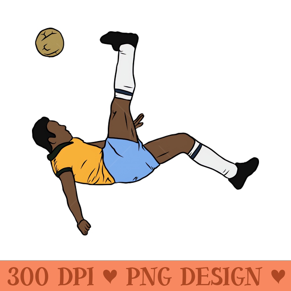 Pele Bicycle Kick - Digital PNG Download - Professional Design