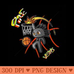 fire veins slam dunk yeet axolotl basketball kids teens sports quote - png graphics