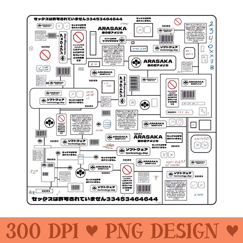 a cyberpunk label. arasaka. - Digital PNG Art - Latest Updates