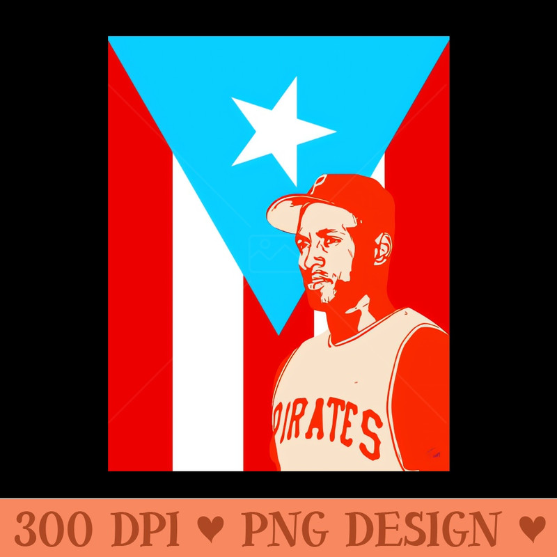 Puerto Rican Baseball Player Roberto Clemente - Vector PNG Download - Variety