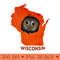 Outdoors Wisconsin Owl - Sublimation PNG Designs - High Quality 300 DPI