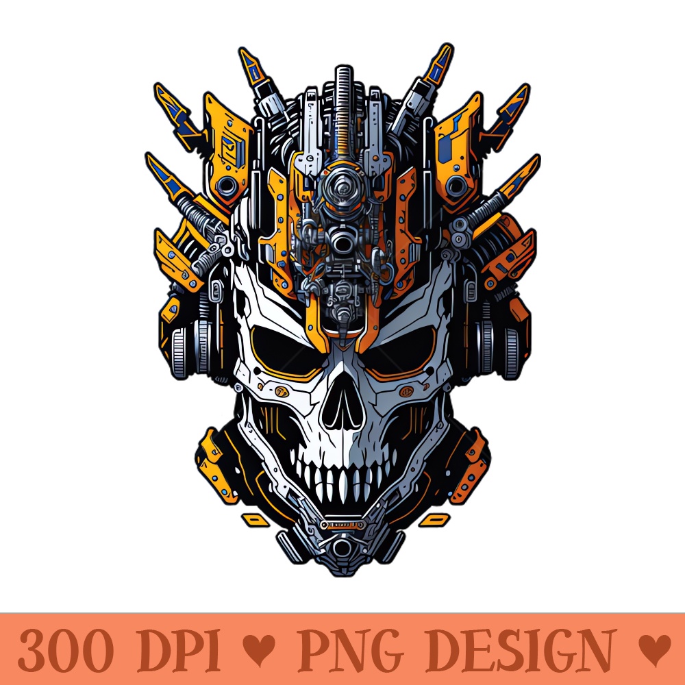 Mecha Skull S01 D51 - Premium PNG Downloads - High Quality 300 DPI