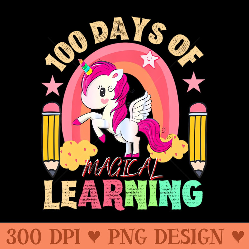 Happy 100Th Day Of School Teacher 100 Days Of Magical Learn - PNG Graphics - Convenience