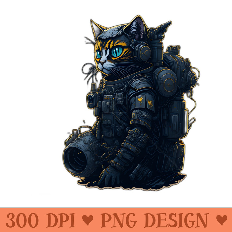 Mecha Cat015 - Vector PNG Download - Professional Design