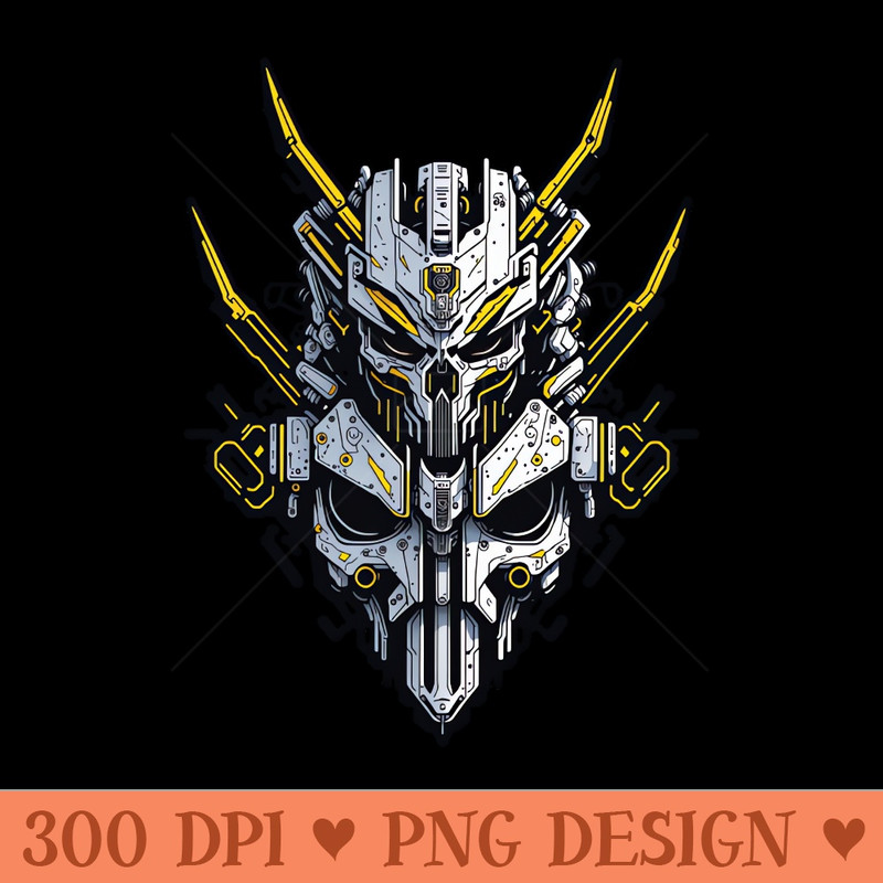 Mecha Skull S01 D02 - Instant PNG Download - Professional Design