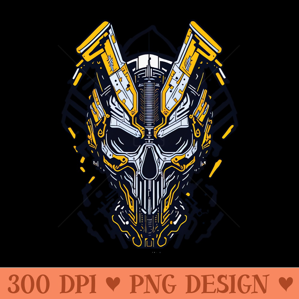 Mecha Skull S02 D24 - High Quality PNG - Variety