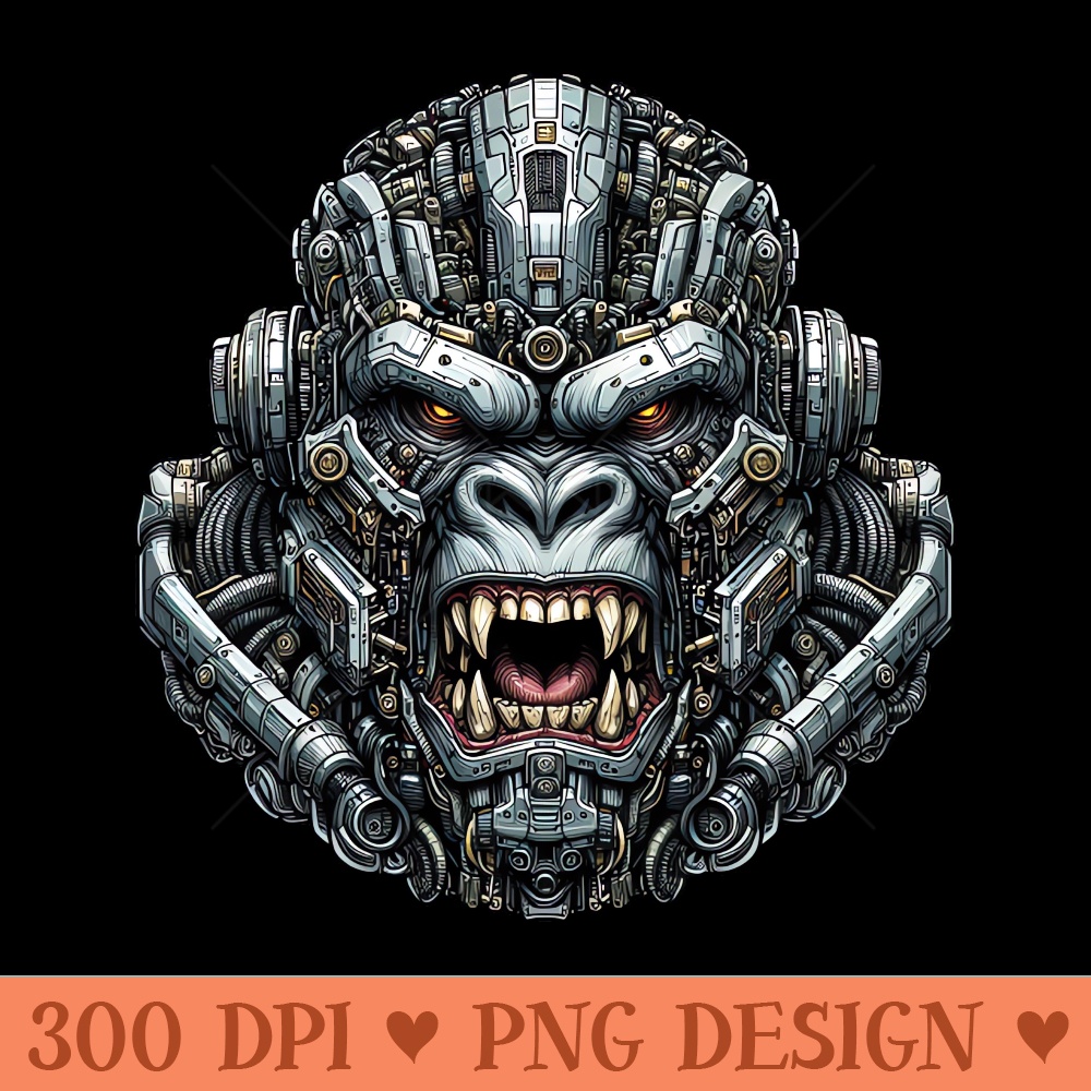 Mecha Apes S01 D74 - PNG Downloadable Art - Customer Support
