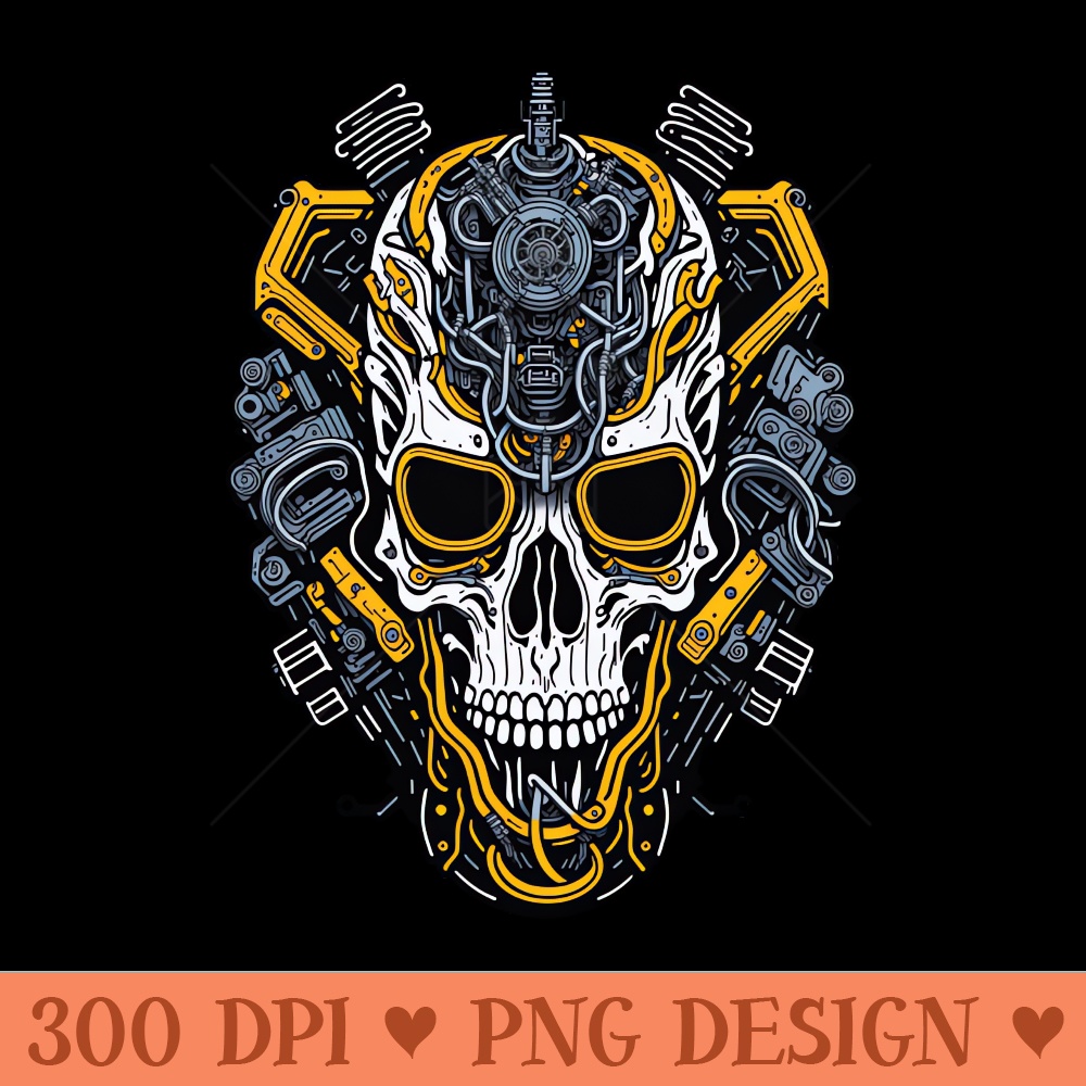 Mecha Skull S03 D56 - Vector PNG Download - Convenience