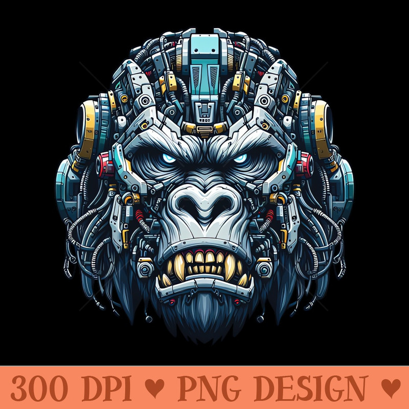 Mecha Apes S01 D64 - Digital PNG Graphics - Unique