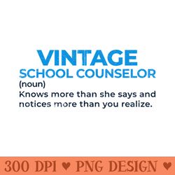 school counselor vintage - digital png files