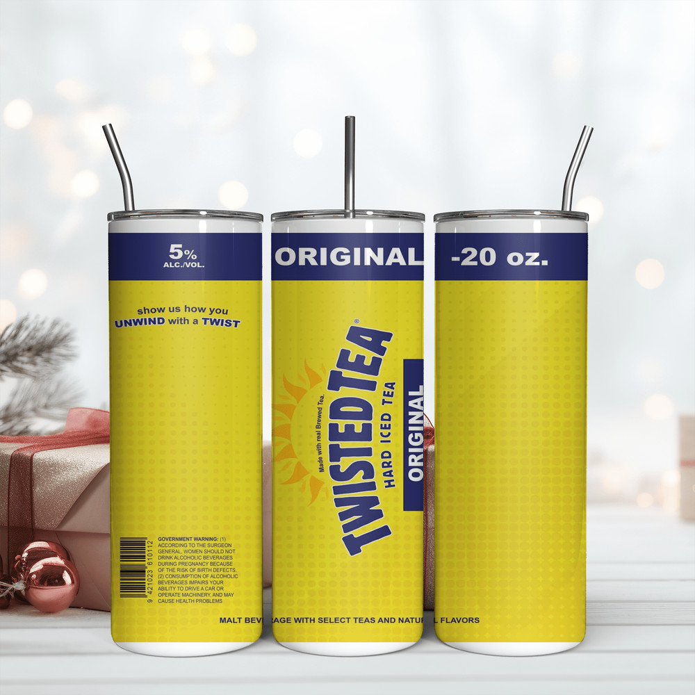 Twisted Tea Original 20Oz Tumbler Wrap, Digital Download PNG, Wrap Sublimination Design.png