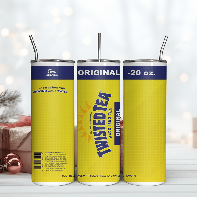 Twisted Tea Original 20Oz Tumbler Wrap, Digital Download PNG, Wrap Sublimination Design.png