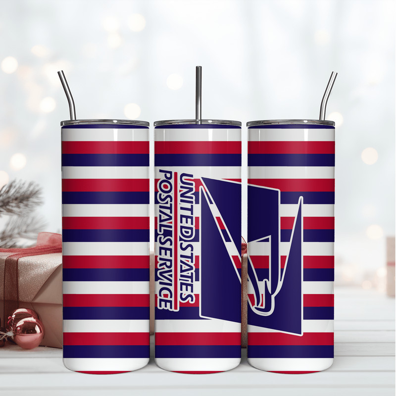 US Postal Service 20Oz Tumbler Wrap Sublimation Design, 20OZ Tumbler Wrap Design.png