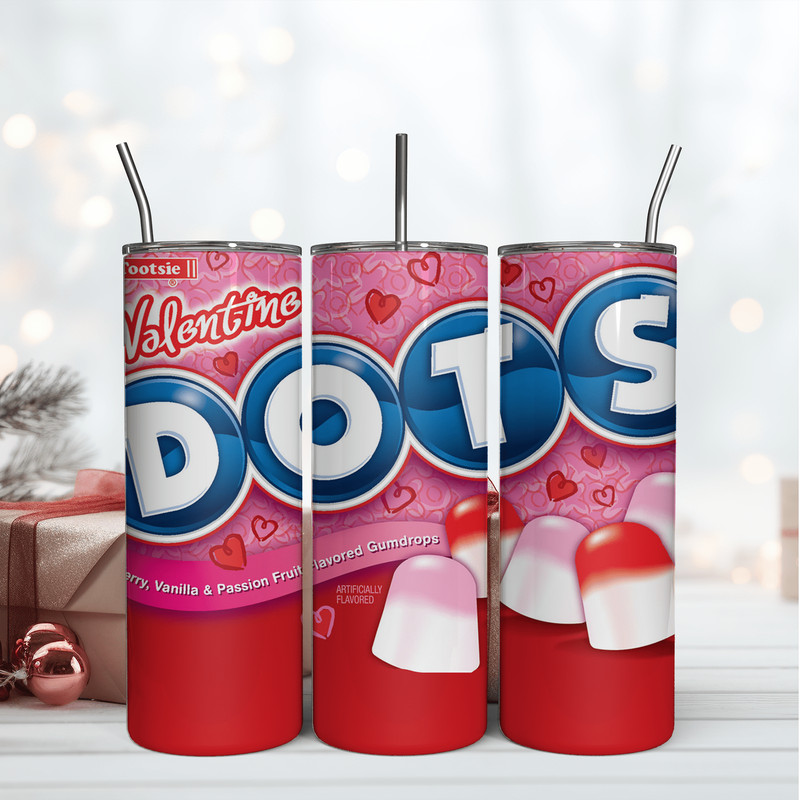 Valentines Dots 20Oz Tumbler Wrap Sublimation Design, 20OZ Tumbler Wrap Design.png