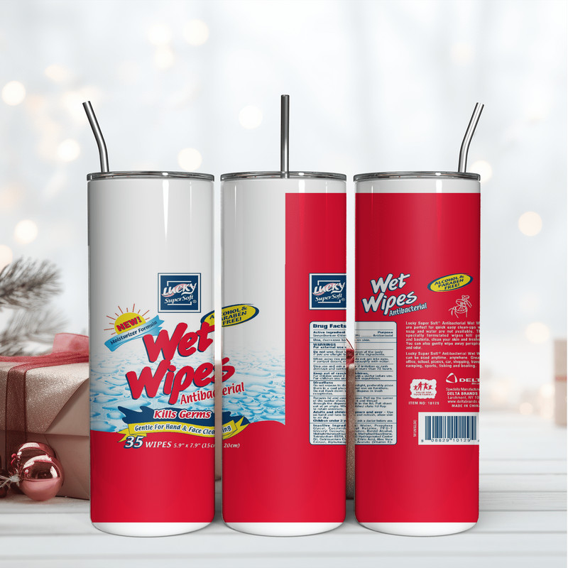 Wet Wipes 20Oz Tumbler Wrap Sublimation Design, 20OZ Tumbler Wrap Design.png