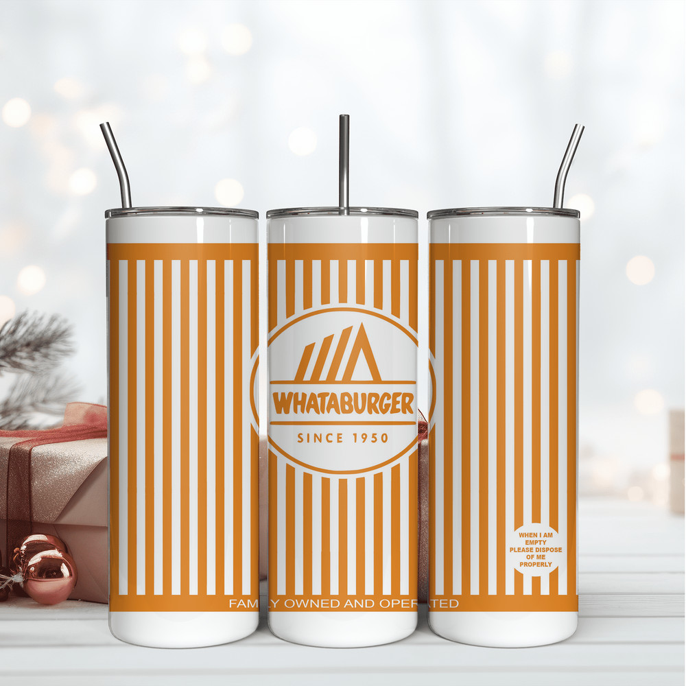 Whataburger 20Oz Tumbler Wrap Sublimation Design, 20OZ Tumbler Wrap Design.png