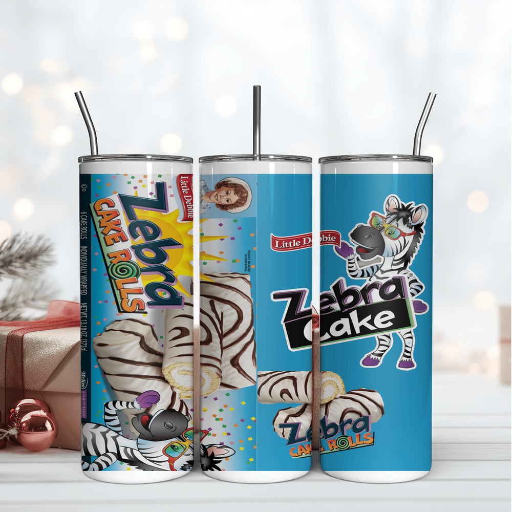 Zebra Cake Rolls 20Oz Tumbler Wrap Sublimation Design, 20OZ Tumbler Wrap Design.png