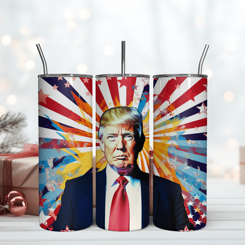 Trump 2024 Throne PNG, Skinny,Straight Tumbler wrap 20oz PNG.png