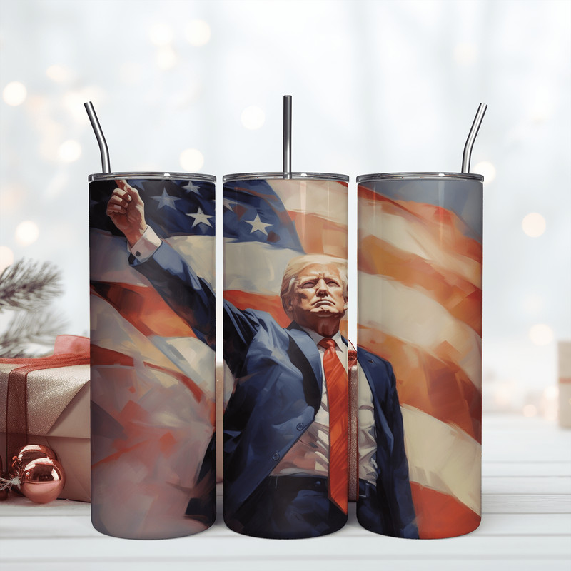 Trump Inspired 20Oz Skinny Tumbler Wrap Sublimation, 20Oz Skinny Tumbler.png