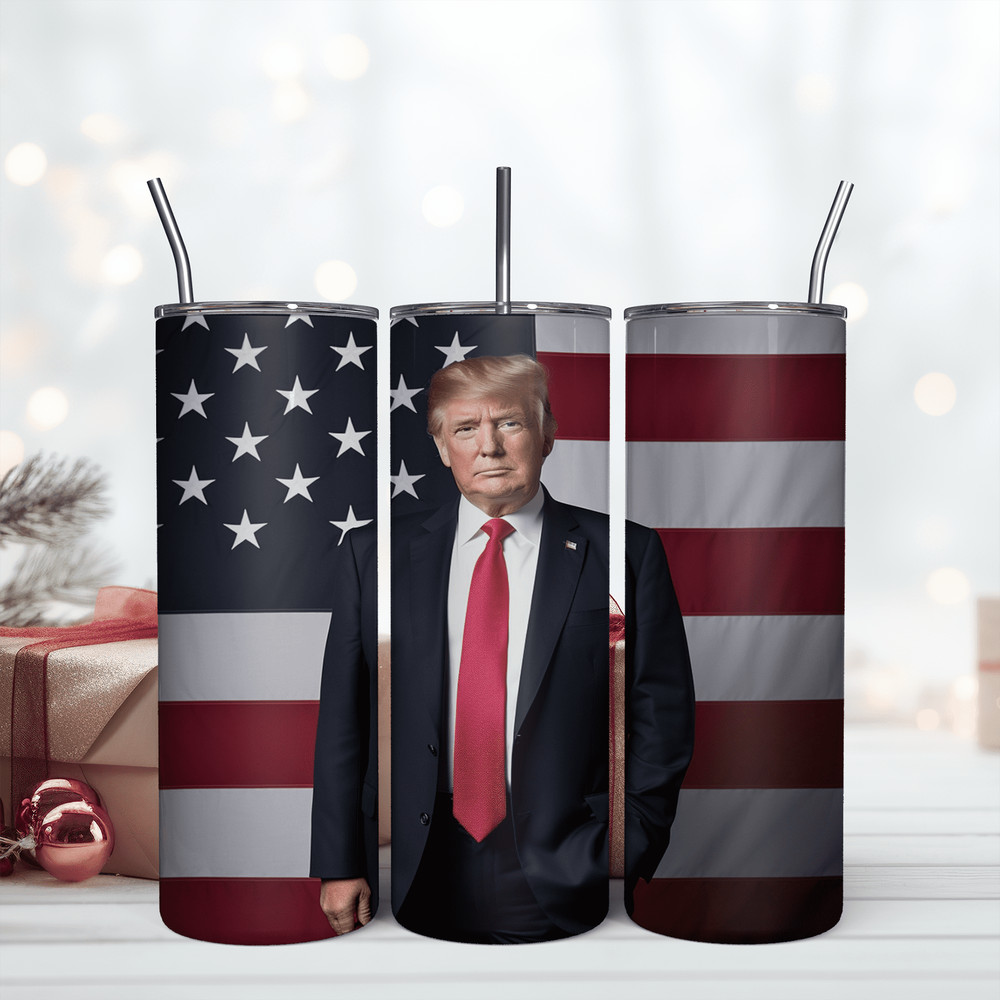 Trump Mugshot Insulated Tumbler 20oz Anti Trump Tumbler Wrap Png.png