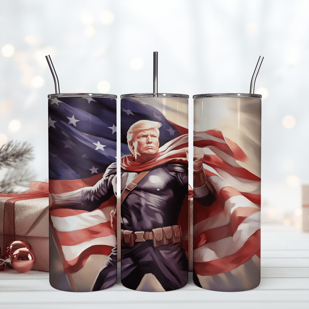 Trump Super Man 2024 Tumbler Wrap, Trump Tumbler Wrap Png.png