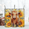 Sunflower Baby Highland Cow 20Oz Tumbler Wrap png Design.png