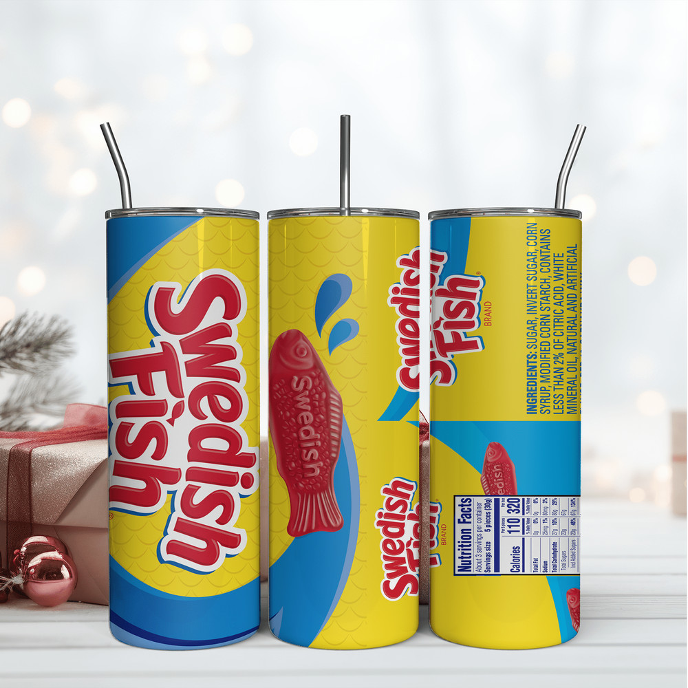 Swedish Fish 20Oz Tumbler Wrap Sublimation Design, 20OZ Tumbler Wrap Design.png