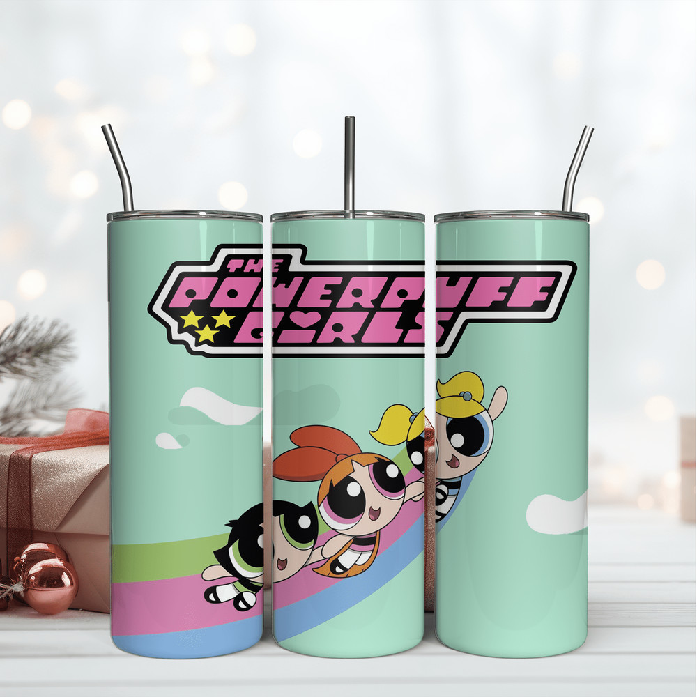 The Powerpuff Girl 20Oz Tumbler Wrap Sublimation Design, 20OZ Tumbler Wrap Design.png
