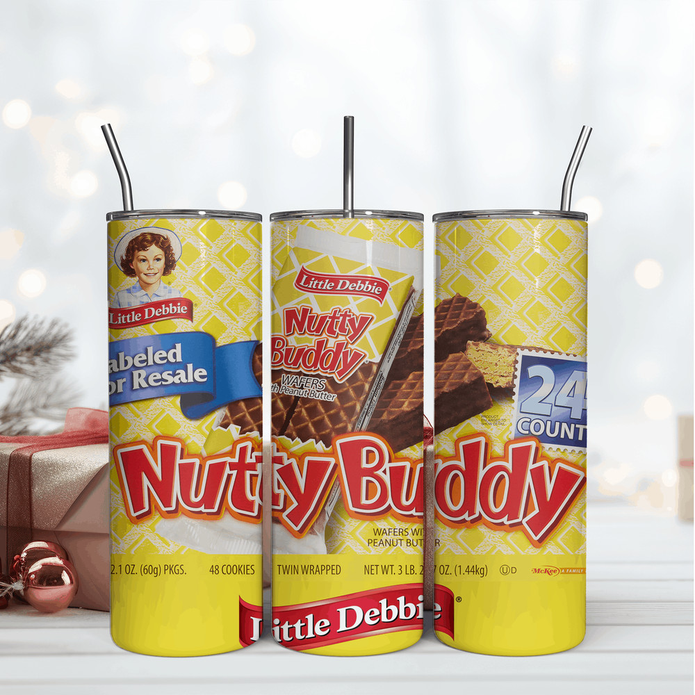 Nutty Buddy 20Oz Tumbler Wrap Sublimation Design, 20OZ Tumbler Wrap Design.png