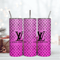 Pink LV Logo 20Oz Tumbler Wrap Sublimation Design, Brand Tumbler Wrap Design.png