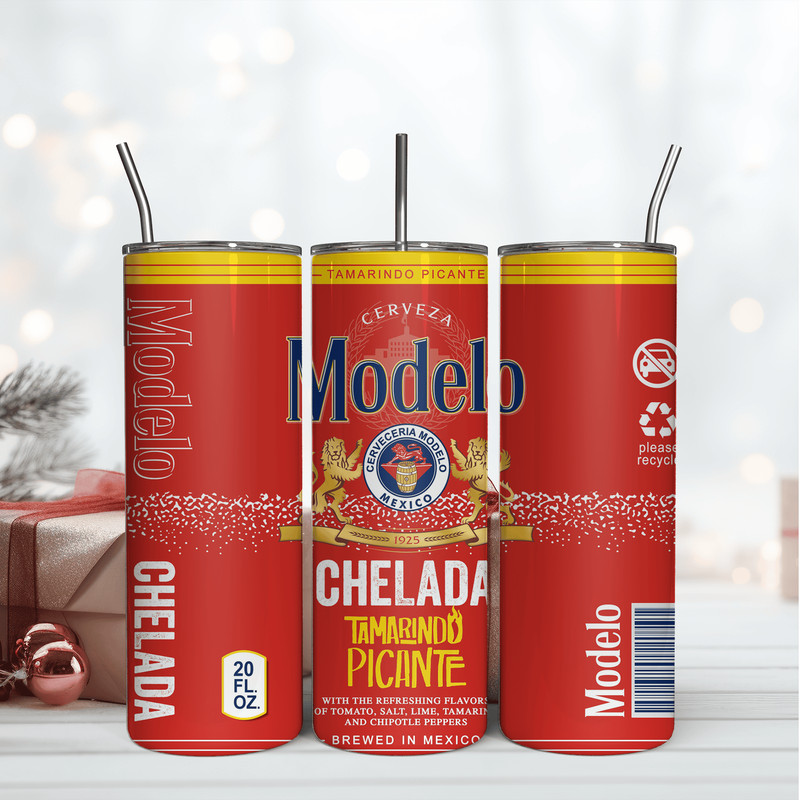 Red Chelada 20Oz Tumbler Wrap Sublimation Design, Beer Brand Tumbler.png