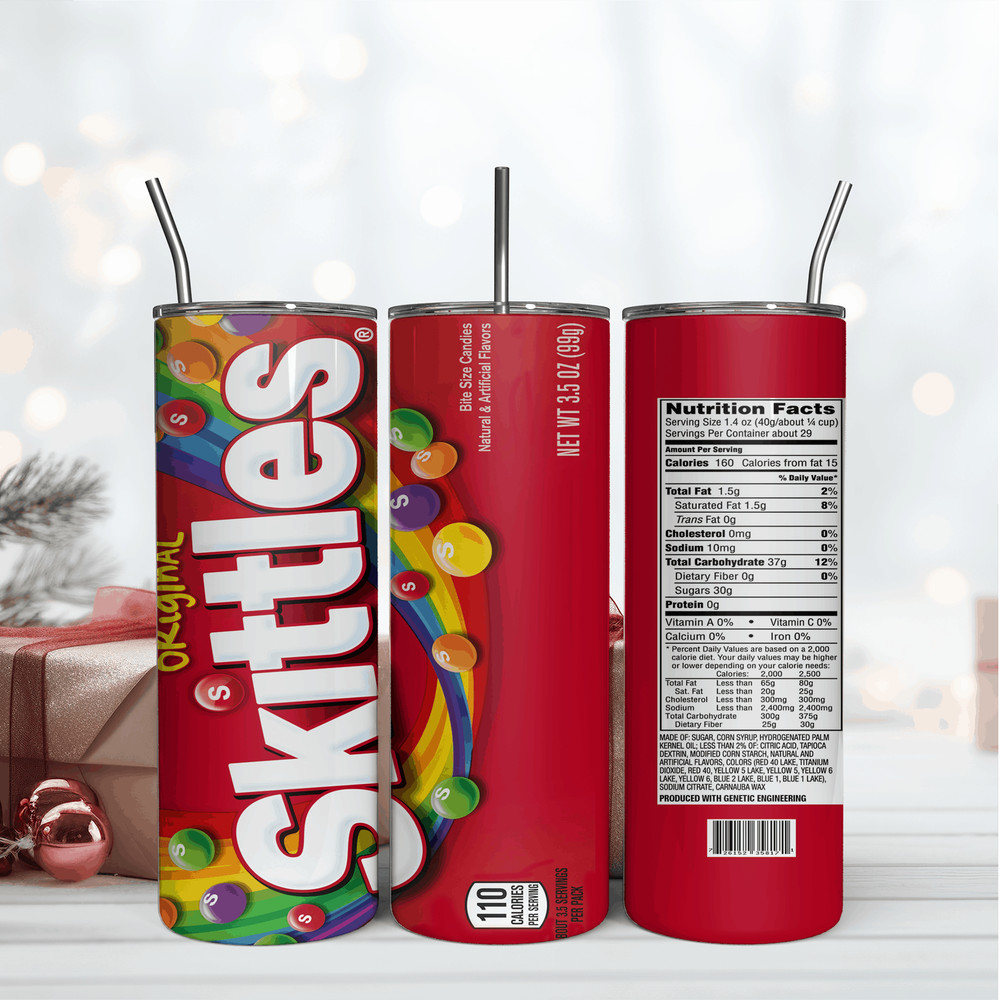 Red Skittles 20Oz Tumbler Wrap Sublimation Design, 20OZ Tumbler Wrap Design.png