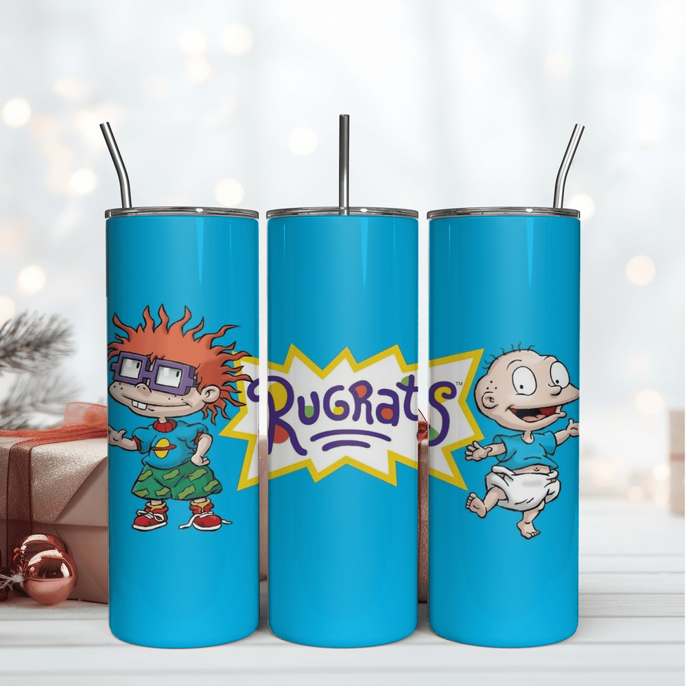 Rugrats 20Oz Tumbler Wrap Sublimation Design, Cartoon Tumbler Wrap Design.png