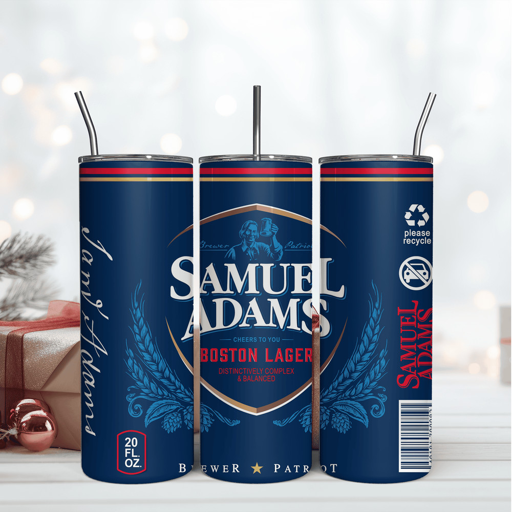 Samuel Adams 20Oz Tumbler Wrap Sublimation Design, Beer Brand Tumbler.png