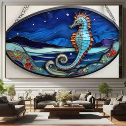 rundes stained glass seashell cut glass stainglass templete, decorative template, sea theme, handmade stained glass, art