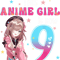 9 Years Old Girl Kawaii Anime Girl 9th Birthday .png