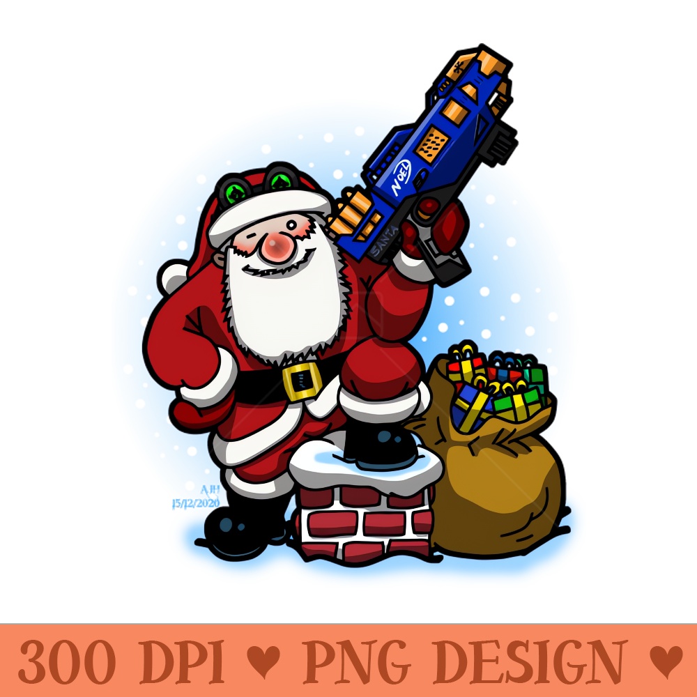 Toy Gun Santa - Download PNG Graphics - Unique