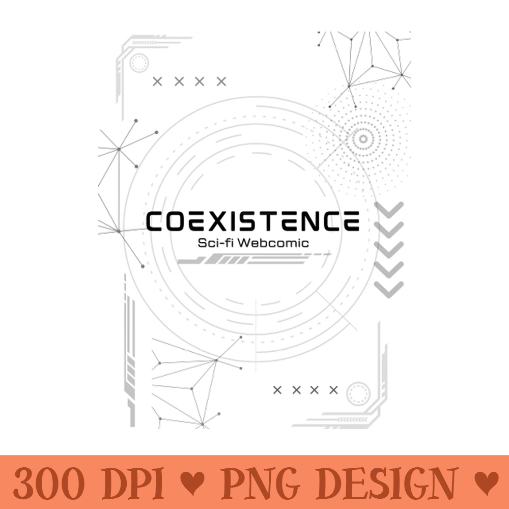 Coexistence tech wear logo white - PNG Download Library - High Quality 300 DPI