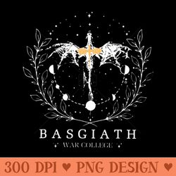 fourth wing basgiath war college bookish men women - png file download