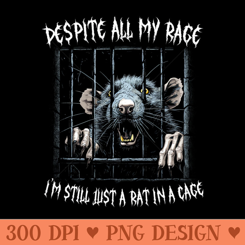 Despite All My Rage, Im Still Just A Rat In A Cage - Transparent PNG - Convenience