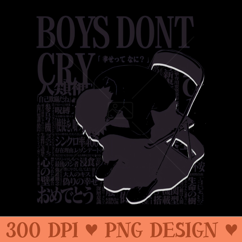 Neon Genesis Evangelion Shinji Ikari Boys Dont Cry - PNG Download Pack - Good Value