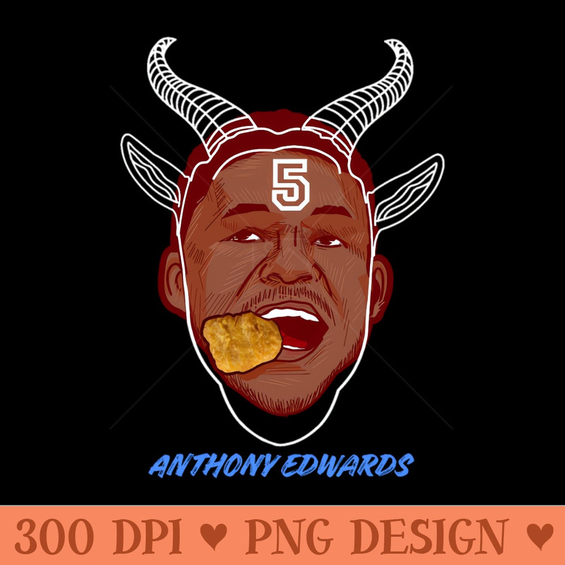 Anthony Edwards Eats Nuggets - PNG Download Store - High Quality 300 DPI