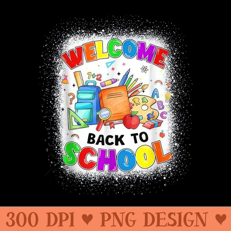 Welcome Back To School Cute Teacher Students First Day - PNG Image Downloads - Convenience